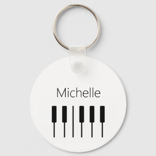Custom piano keys tote bag for teacher and student keychain