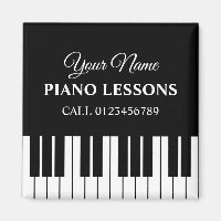 Custom piano teacher lessons fridge magnet