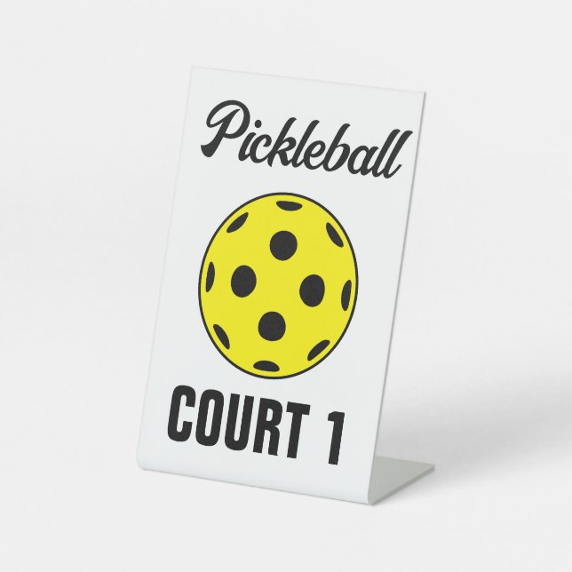 Custom pickleball court pedestal sign (Front)