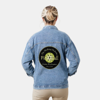Custom Pickleball  Dinking Dudette or Duo Denim Jacket