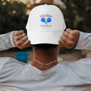 Custom Pickleball Lover's Team Club Paddle & Ball Trucker Hat