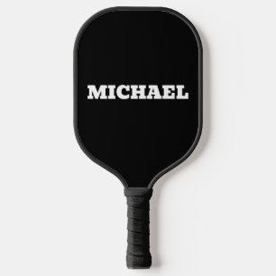 CUSTOM PICKLEBALL PADDLE BLACK MODERN SIMPLE