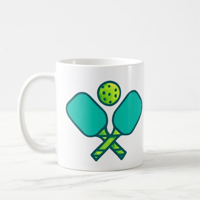Custom Pickleball Player Coffee Mug (Left)