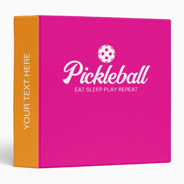 Custom pickleball ring binder for coach and player (Front/Spine)