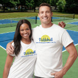 Custom Pickleball Shirt, City, Club, Player Names T-Shirt<br><div class="desc">Customize this shirt with your pickleball club name,  players' names,  city,  tournament name,  etc.  Easily change the font colour too.</div>