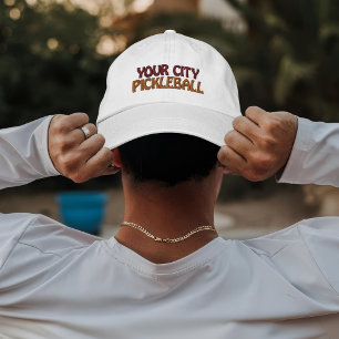 Custom Pickleball Team Club City Embroidered Hat
