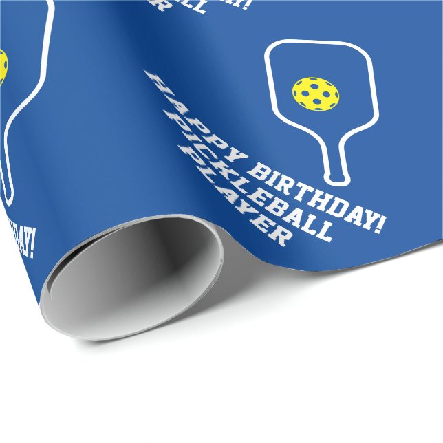 Custom pickleball tennis player wrapping paper (Roll Corner)