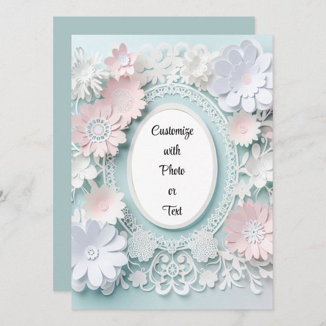 Custom Picture Holder Invitation (Front/Back)