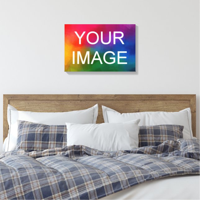 Custom Picture Image Photo Logo Template Classy Canvas Print (Insitu(Bedroom))