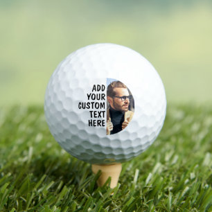 Custom Picture With Text Golf Balls