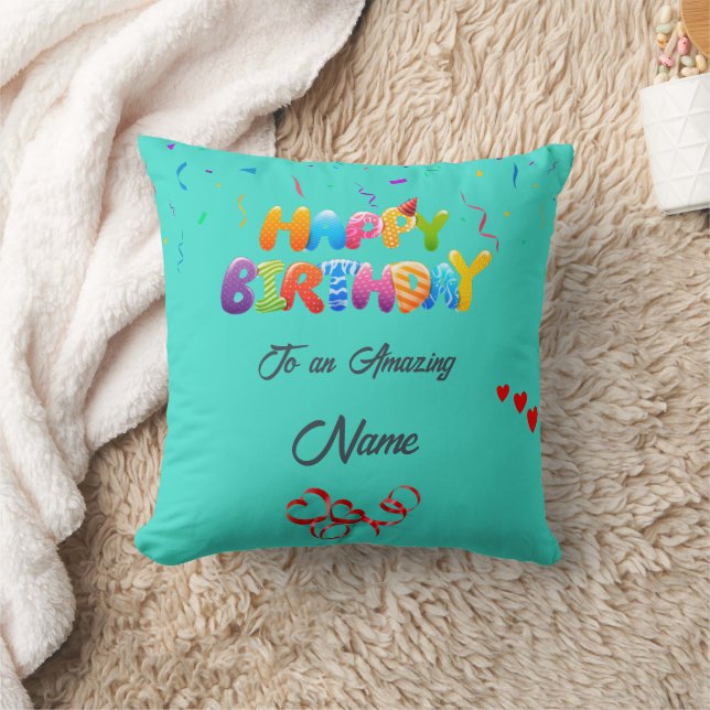 Custom Pillow Gift for Birthday Celebrations (Blanket)