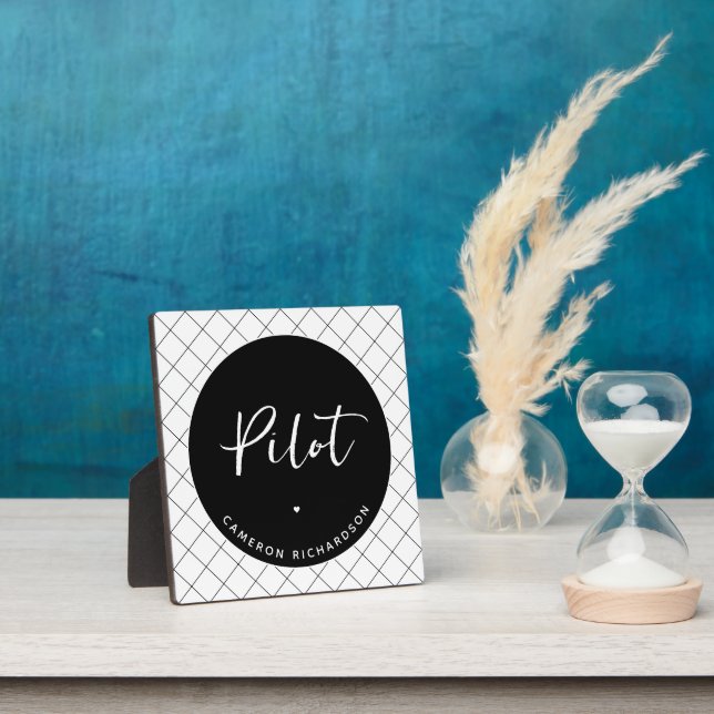 Custom Pilot Aviation School Graduation Elegant Plaque (Insitu)