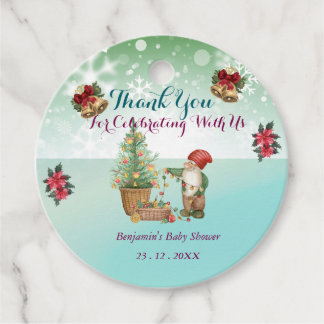 Custom Pine Star Baby Shower Favour Tags