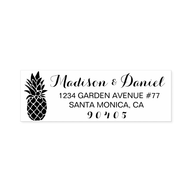 Custom pineapple Address Stamp, Self Inking stamp (Design)