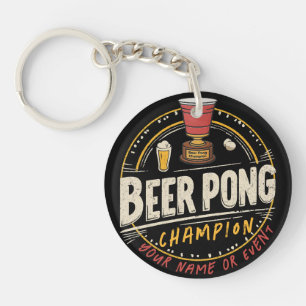 Custom Ping Pong Beer League Keychain