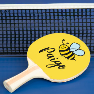 Custom ping pong paddle with cute honey bee logo