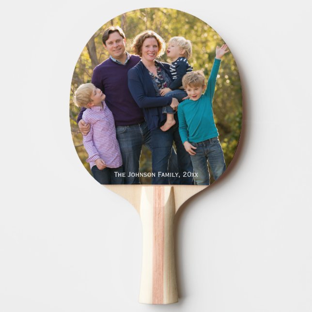 Custom Ping Pong Paddle With Family Photo (Front)