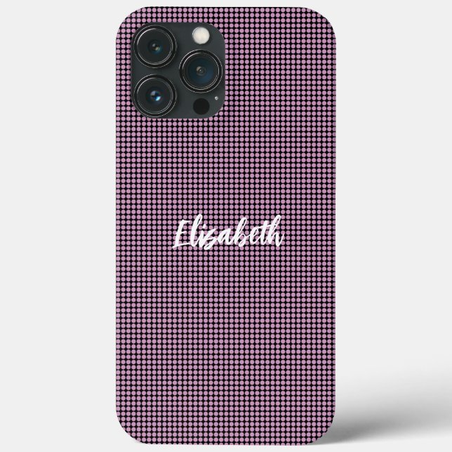Custom Pink and Blue Dot Barely There Phone Case (Back)