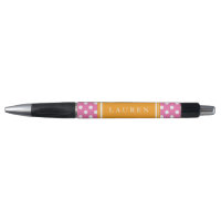 Custom Pink and Orange Polka Dots Pattern