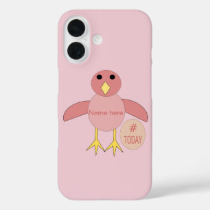 Custom Pink Birthday Girl Chick iPhone 16 Case