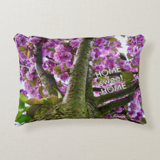 Custom Pink Blooming Tree Crown Photo - Accent Pillow