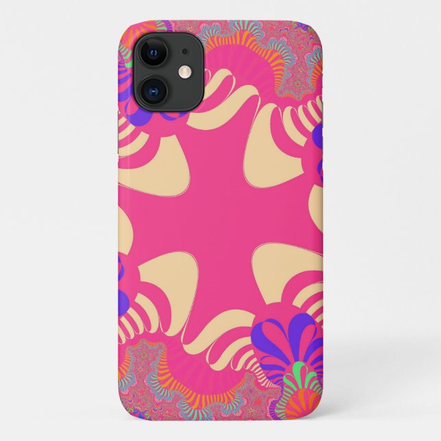 Custom Pink Bubblegum Cross iPhone 11 Case (Back)