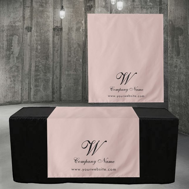 Custom Pink Business Table Runner Banner Script Tapestry (Custom Pink Business Table Runner Banner Script Tapestry)