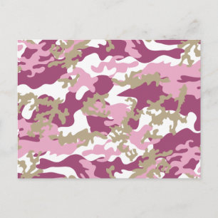 Custom Pink Camo Postcard