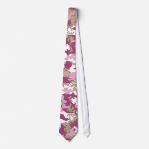 Custom Pink Camo Tie