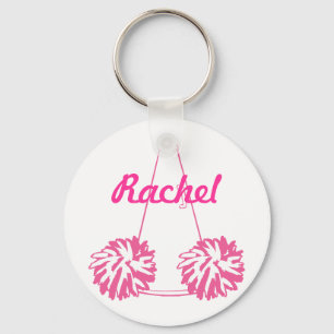 Custom Pink Cheerleading Key Chain