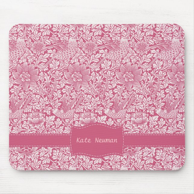 Custom Pink Chintz Mouse Pad (Front)