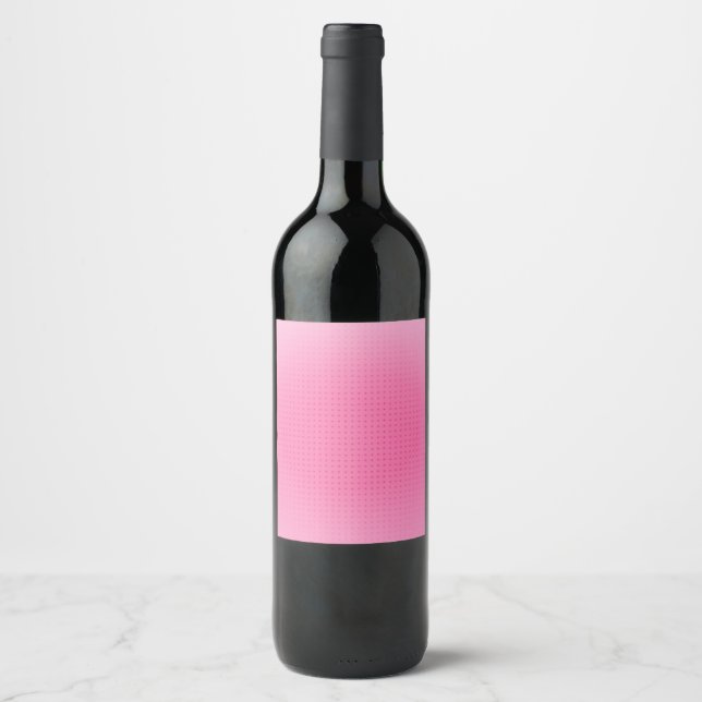 Custom Pink Colour Blank Trendy Elegant Template Wine Label (Front)