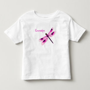 Custom Pink Dragonfly Sleeveless Dress Toddler T-shirt