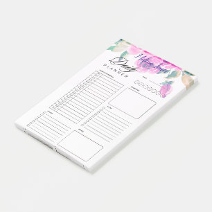 custom pink floral personalized daily planner post-it notes