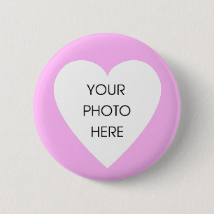 Custom Pink Heart Border ... - Customized 2 Inch Round Button