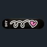 Custom pink heart design skateboard deck for girls<br><div class="desc">Custom monogram pink heart design skateboard deck. Cool wooden skate board designs for boys and girls. Fun Birthday gift idea for teen kids. Personalize with your own unique name, funny quote or monogram letters. Awesome Birthday gift idea for skateboarding grandaughter, son, grandson, nephew, cousin, daughter, sister, brother, friends, coach etc....</div>