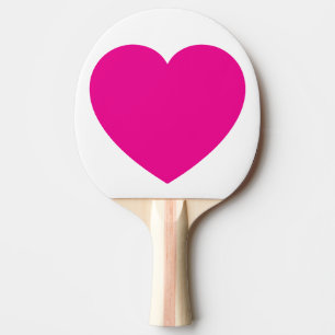 Custom Pink Heart Ping Pong Ball – Romantic Table  Ping Pong Paddle