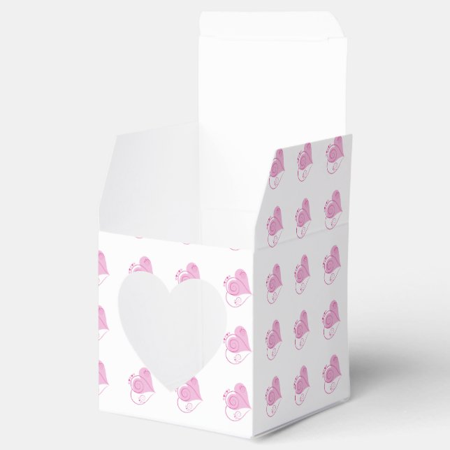Custom Pink Hearts Favour Boxes (Opened)