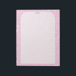 CUSTOM Pink Inky Dots TO-DO List Shopping Note<br><div class="desc">Make your shopping lists in style with this customizable grocery shopping,  meal planning or to-do list notepad. Customize or add text to suit your needs. Add lines if you like. Check my shop for more sizes and styles!</div>
