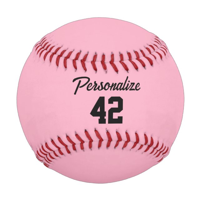 Custom Pink Light Baseball (Front)