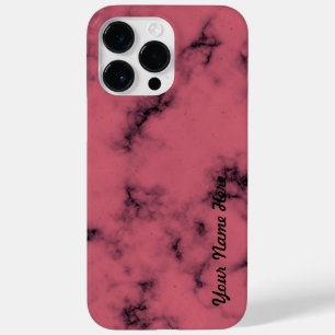 Custom Pink Marble Your Name Editable Personalized Case-Mate iPhone 14 Pro Max Case