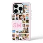 Custom Pink Monogram Initial 25 Photo Collage