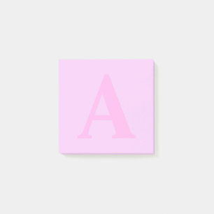 Custom Pink Monogram Post-it® Notes