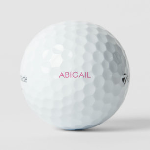 Custom Pink Name Taylor Made Golf Balls