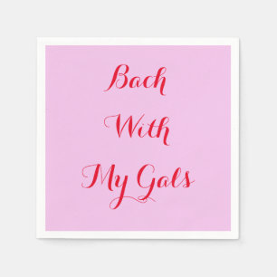 custom pink napkins for bachelorette