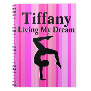 CUSTOM PINK PERSONALIZED GYMNASTICS JOURNAL