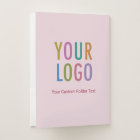 Custom Pink Pocket Folders with Logo Personalized