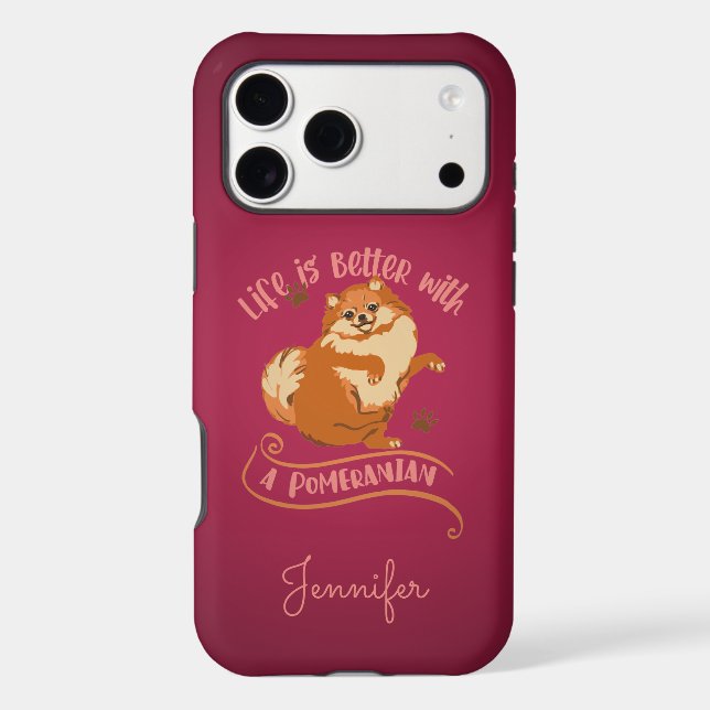 Custom Pink Pomeranian Lover  (Back)