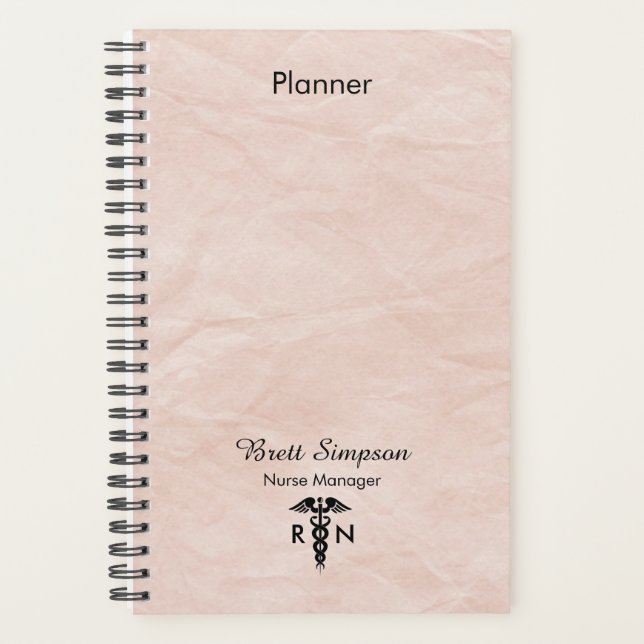 Custom Pink Professional Registered Nurse Planner (Front)