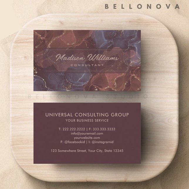 Custom Pink Purple Gold Glitter Professional  Business Card (Custom Pink Purple Gold Glitter Professional Business Card)